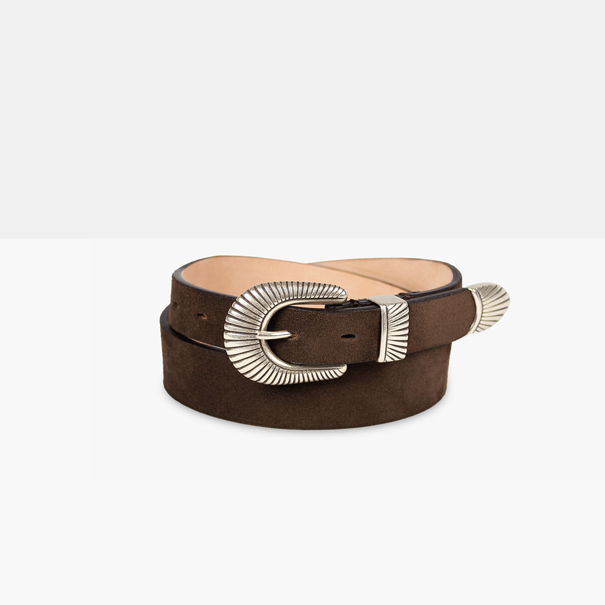 JOSH MID Dark Brown Leather Belt