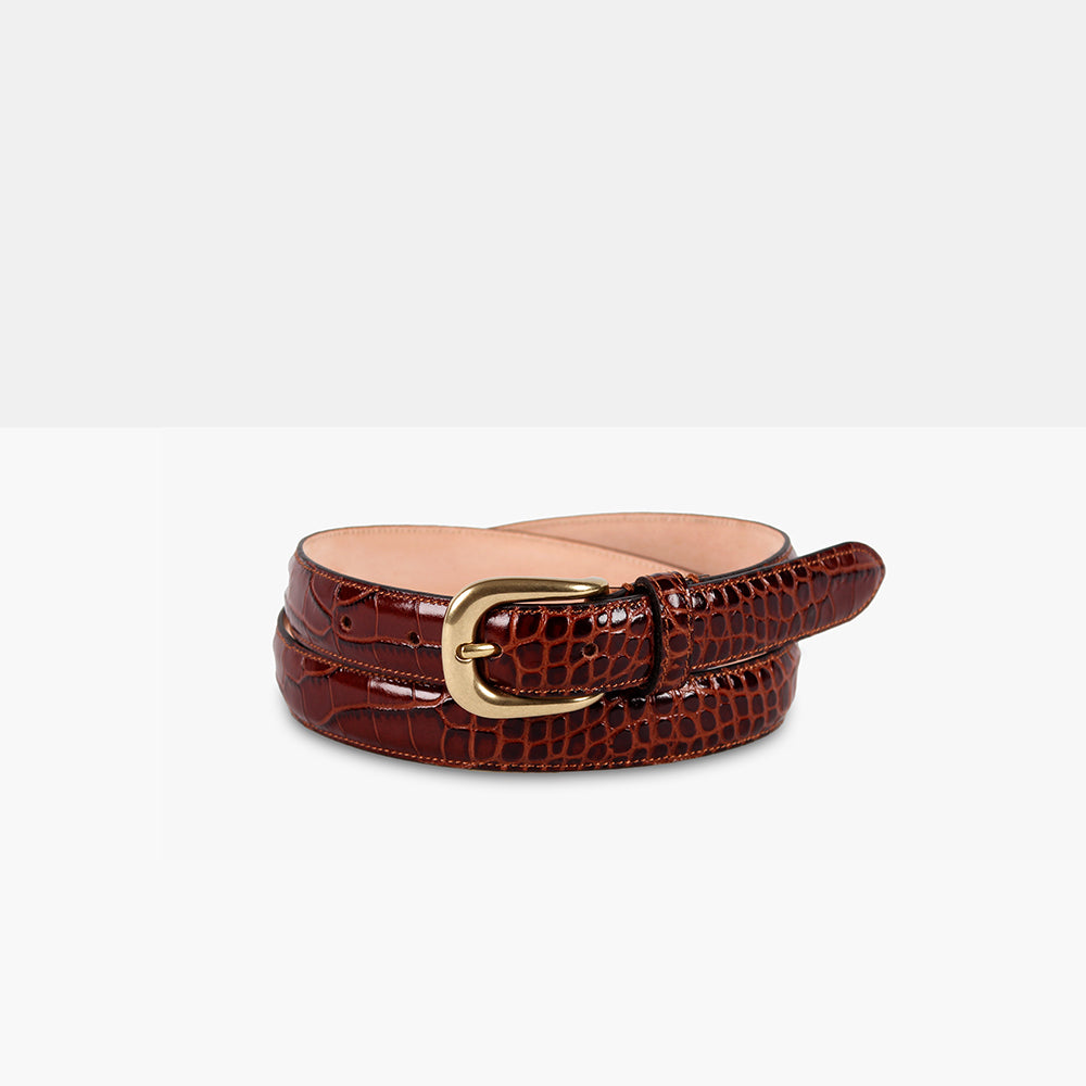 OASI Ruggine Printed Leather Belt