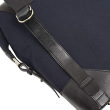 Load image into Gallery viewer, BRERA Navy and Black Canvas and Leather Totepack
