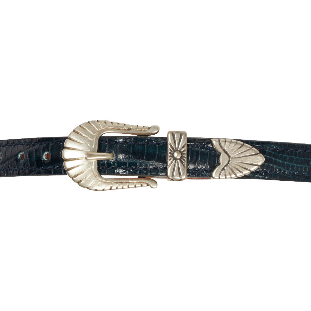 NAVAJO Dark Blue Leather Bracelet