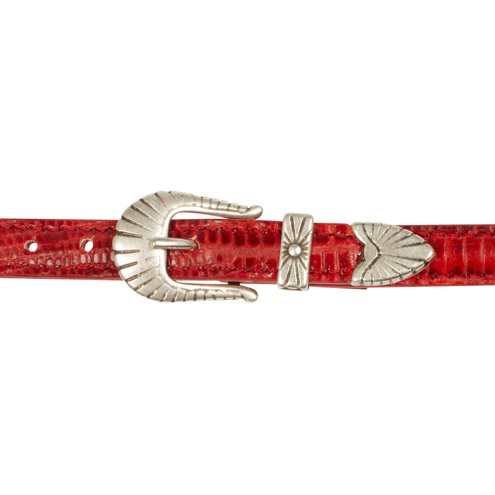 NAVAJO Red Leather Bracelet