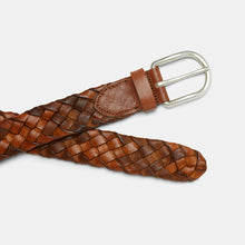 Load image into Gallery viewer, SIENA 35 Chestnut Hand-Braided Leather Belt
