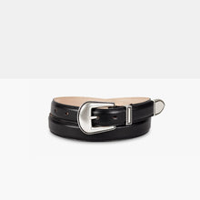 Load image into Gallery viewer, OURAY LOW Black Calf Leather Belt
