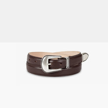 Load image into Gallery viewer, OURAY LOW Dark Brown Calf Leather Belt
