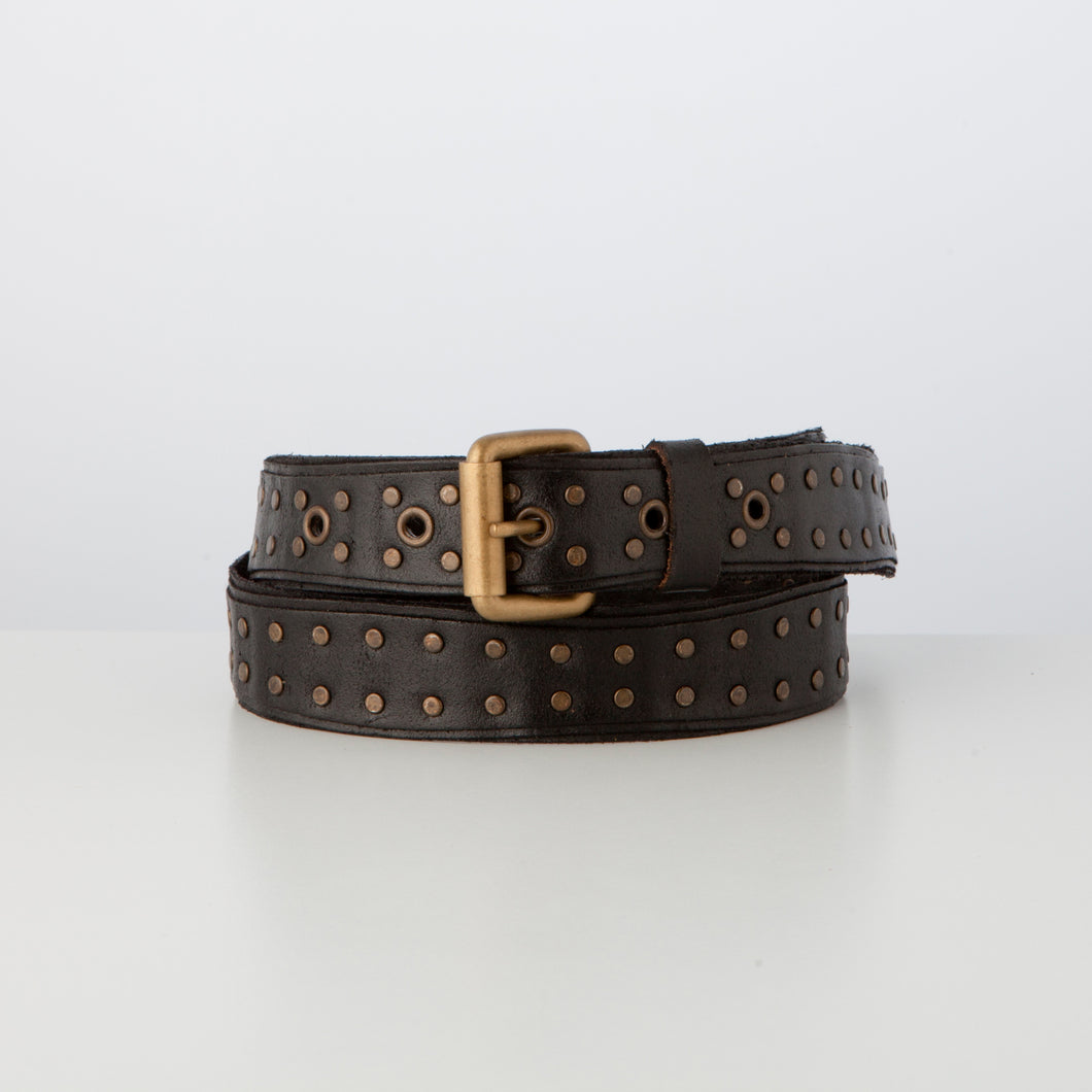 2702 CR Black Leather Belt