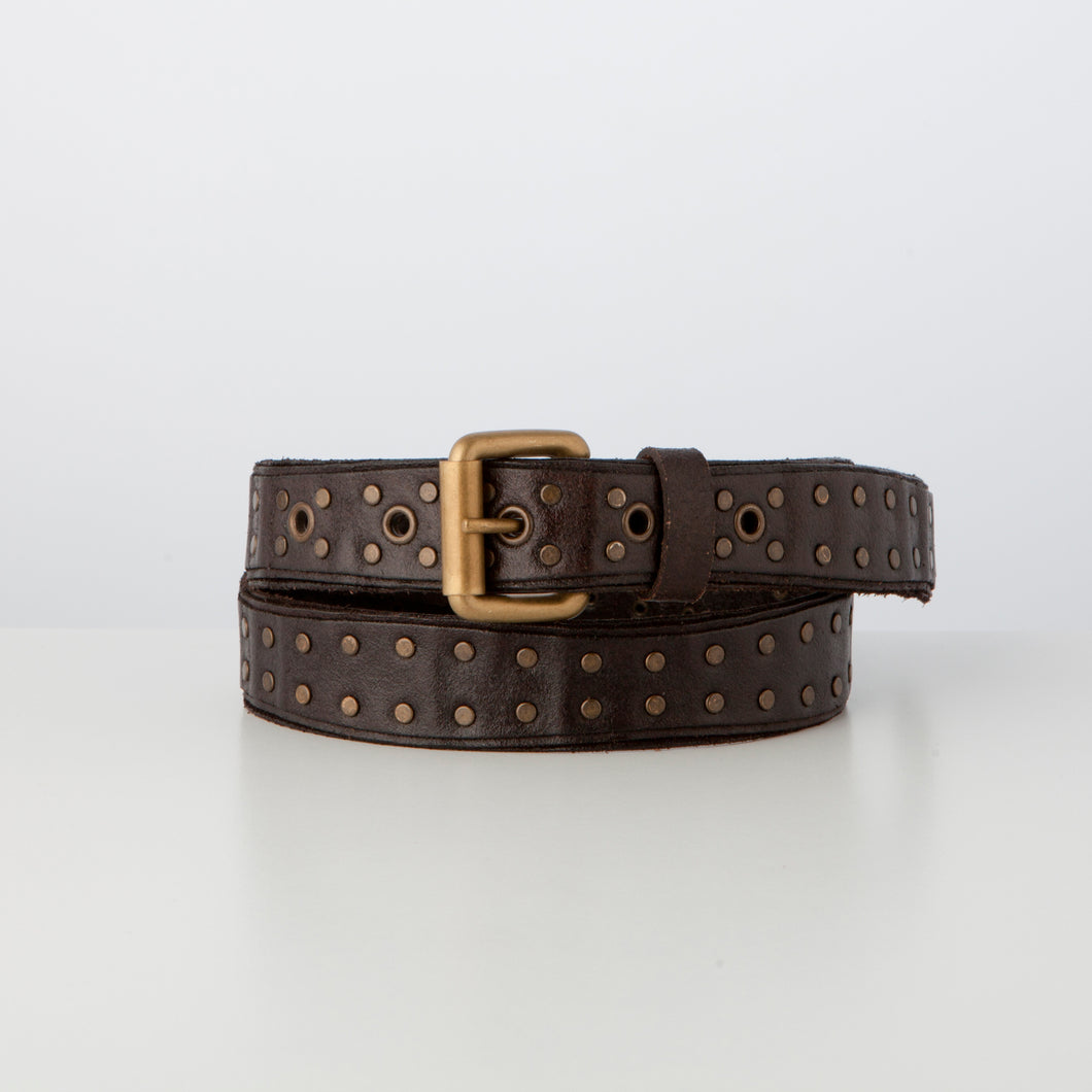 2702 CR Dark Brown Leather Belt