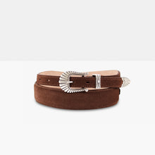 Load image into Gallery viewer, APACHE Tobacco Suede Leather Belt
