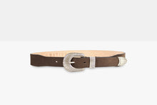 Load image into Gallery viewer, JOSH MID Dark Brown Leather Belt
