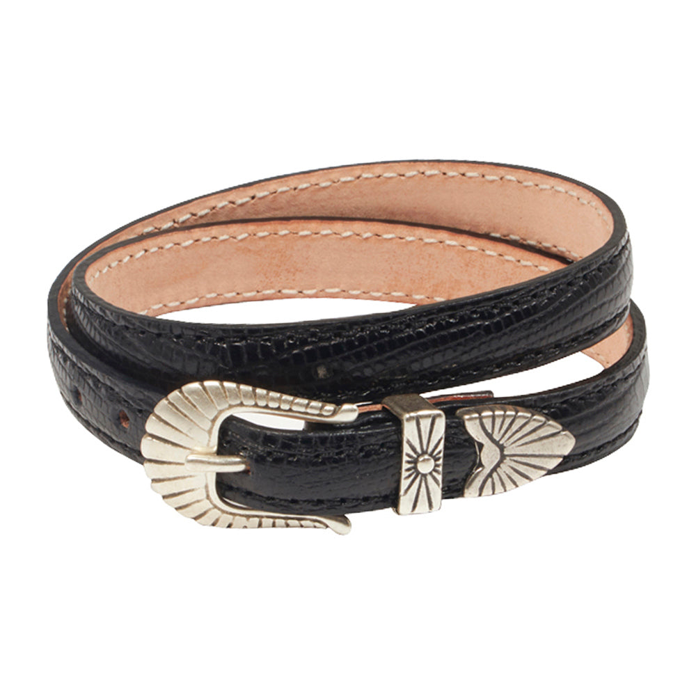 NAVAJO Black Leather Bracelet