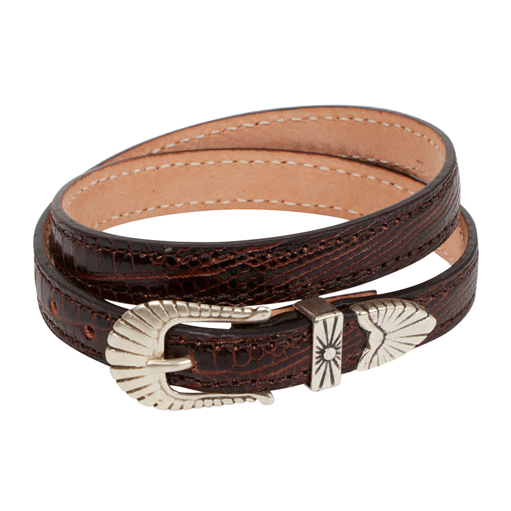NAVAJO Dark Brown Leather Bracelet