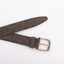 Load image into Gallery viewer, PAISLEY Powder Blue Suede Leather Belt
