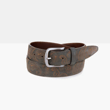 Load image into Gallery viewer, PAISLEY Powder Blue Suede Leather Belt
