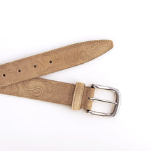 Load image into Gallery viewer, PAISLEY Sand Suede Leather Belt
