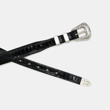 Load image into Gallery viewer, PALLADIUM Black Printed Leather Belt
