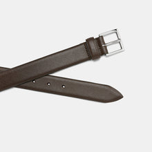 Load image into Gallery viewer, SAFFIANO Dark Brown Printed Calf Leather Belt
