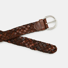Load image into Gallery viewer, SIENA 40 Chestnut Hand-Braided Leather Belt
